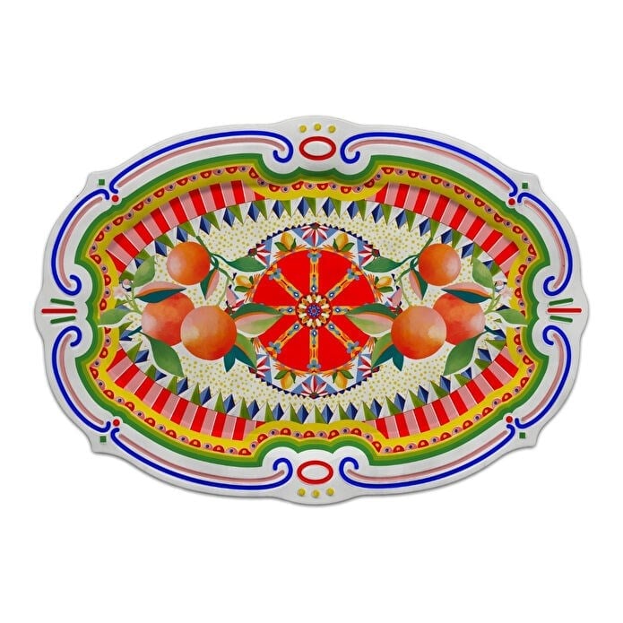 Bacı Milano Dolce Vita Oval Servis Tabağı / Tepsi 50 Cm, Melamin