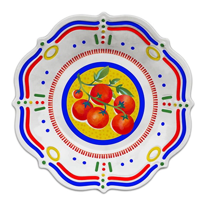 Bacı Milano Dolce Vita Tomatos 6'lı Çukur Tabak 23,5 Cm Melamin