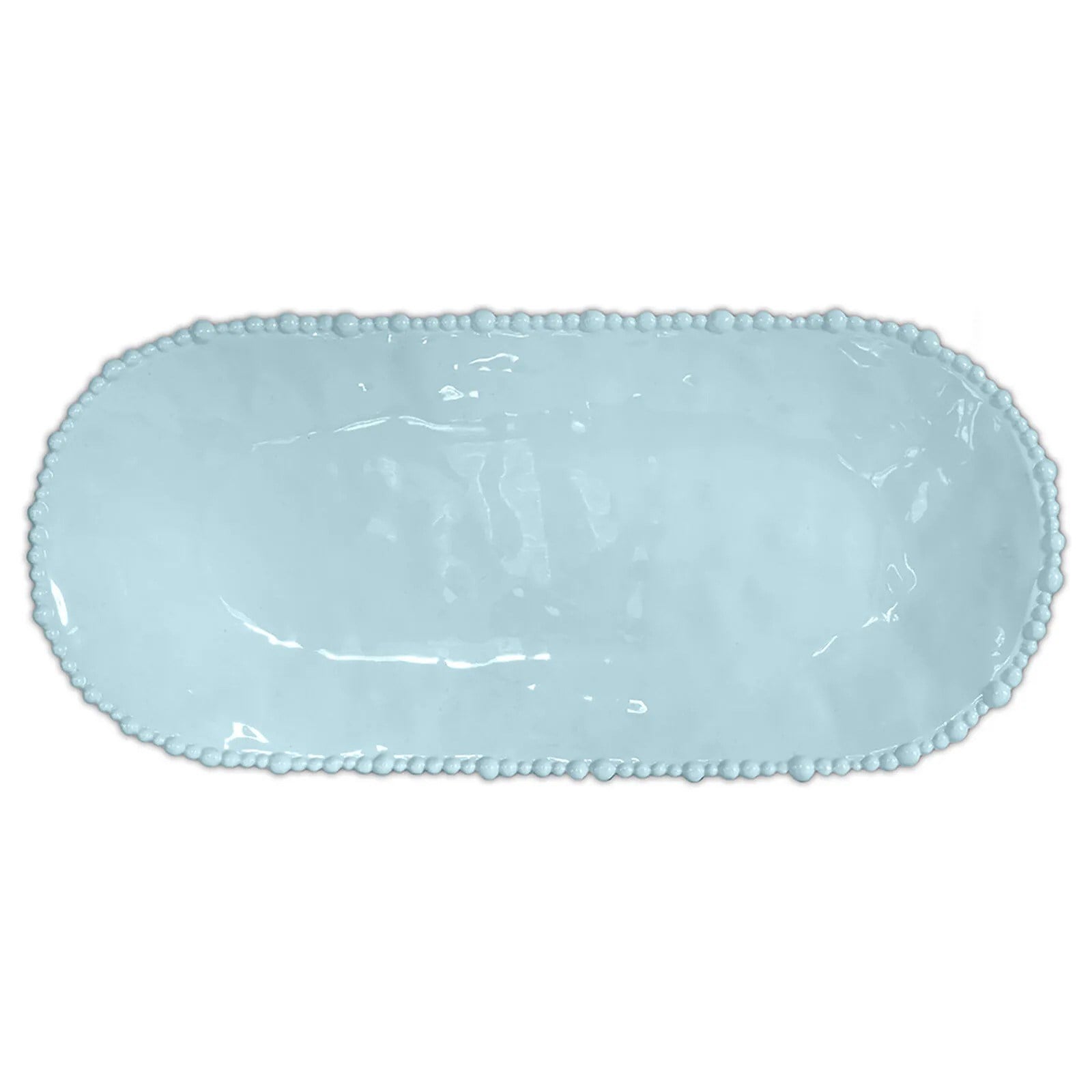 Bacı Milano Joke Table Kitchen Melamin Oval Servis Tabağı 24 Cm X 53 Cm Aqua