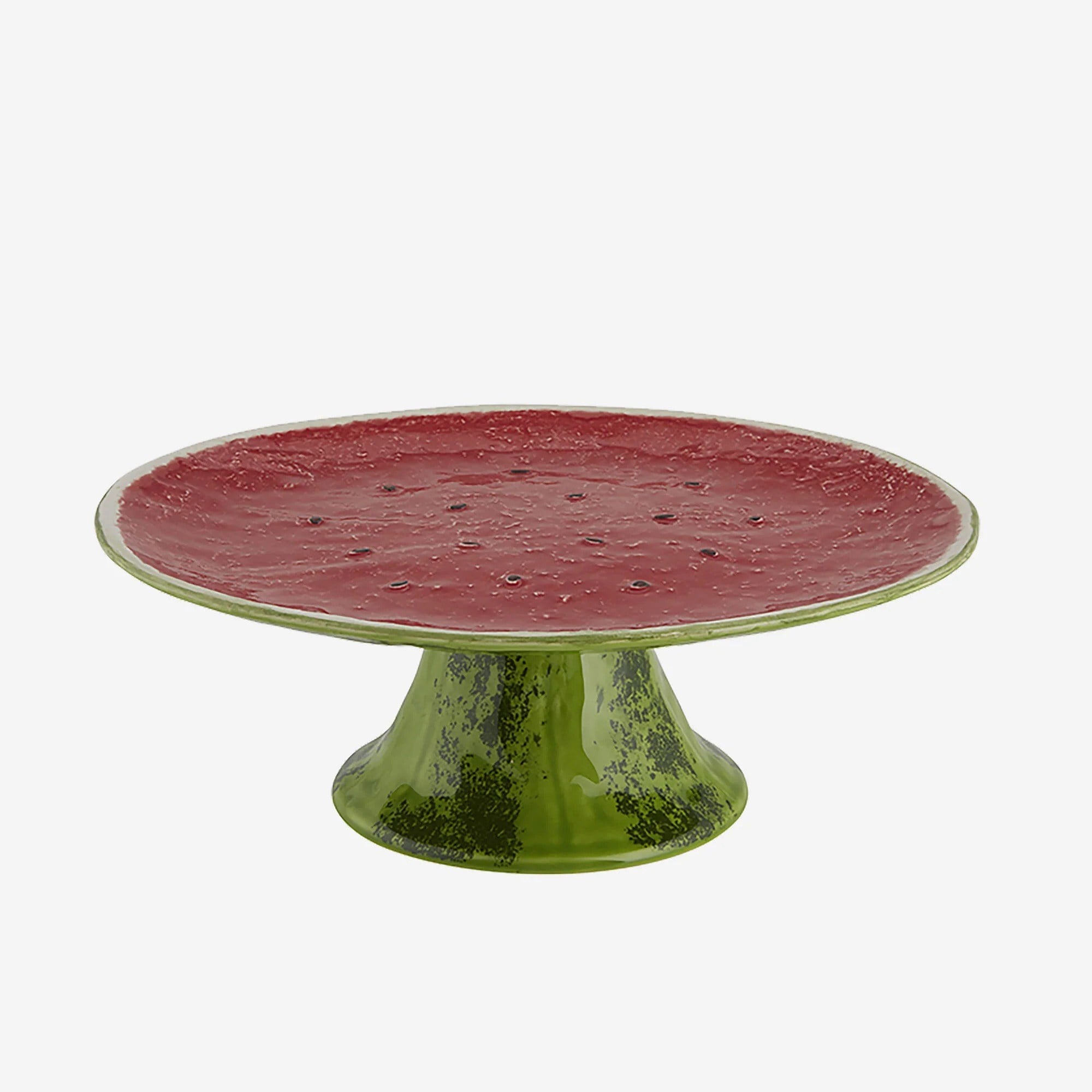 Bordallo Pinheiro Watermelon Kırmızı Seramik Kek Standı 33 Cm