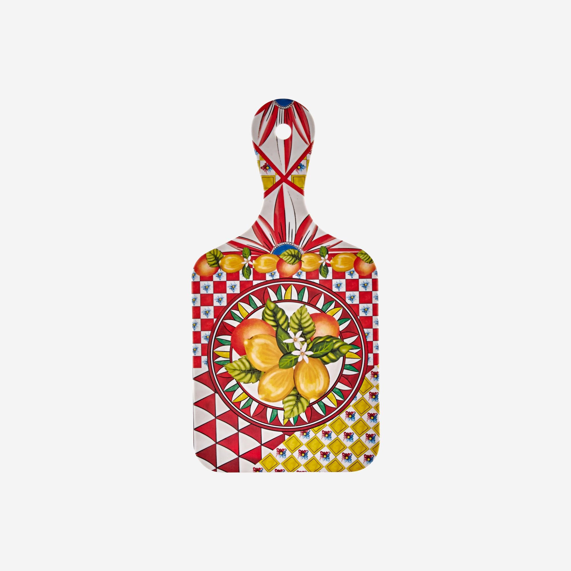 CHIARA ALESSİ Portofino Kırmızı Limon Buketi Sunum Tahtası 25 cm