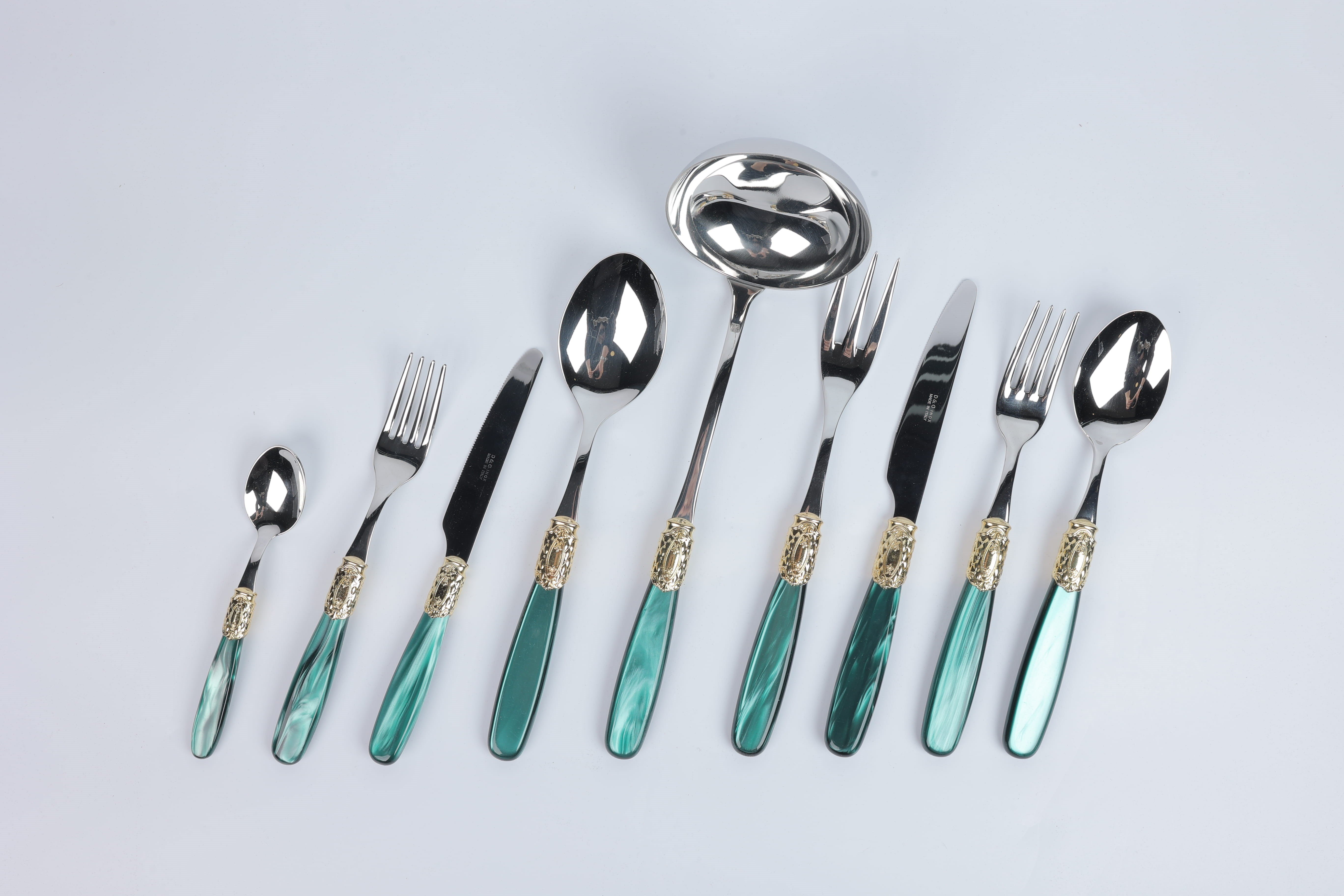 D&d Wood Box 75 Pcs Vıctorıa Shıne Gold+steel Dark Green Pearl