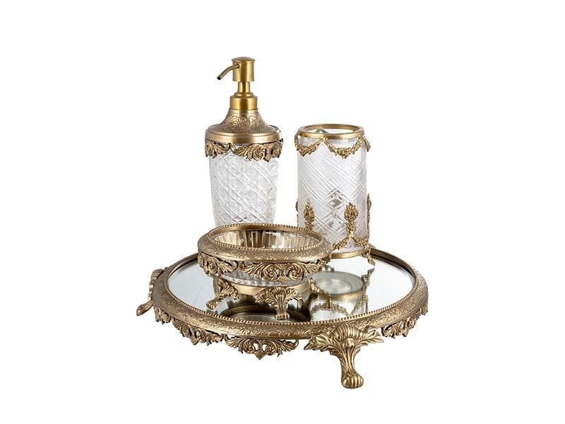 Dnt Engraved Antıque Brass Banyo Takımı