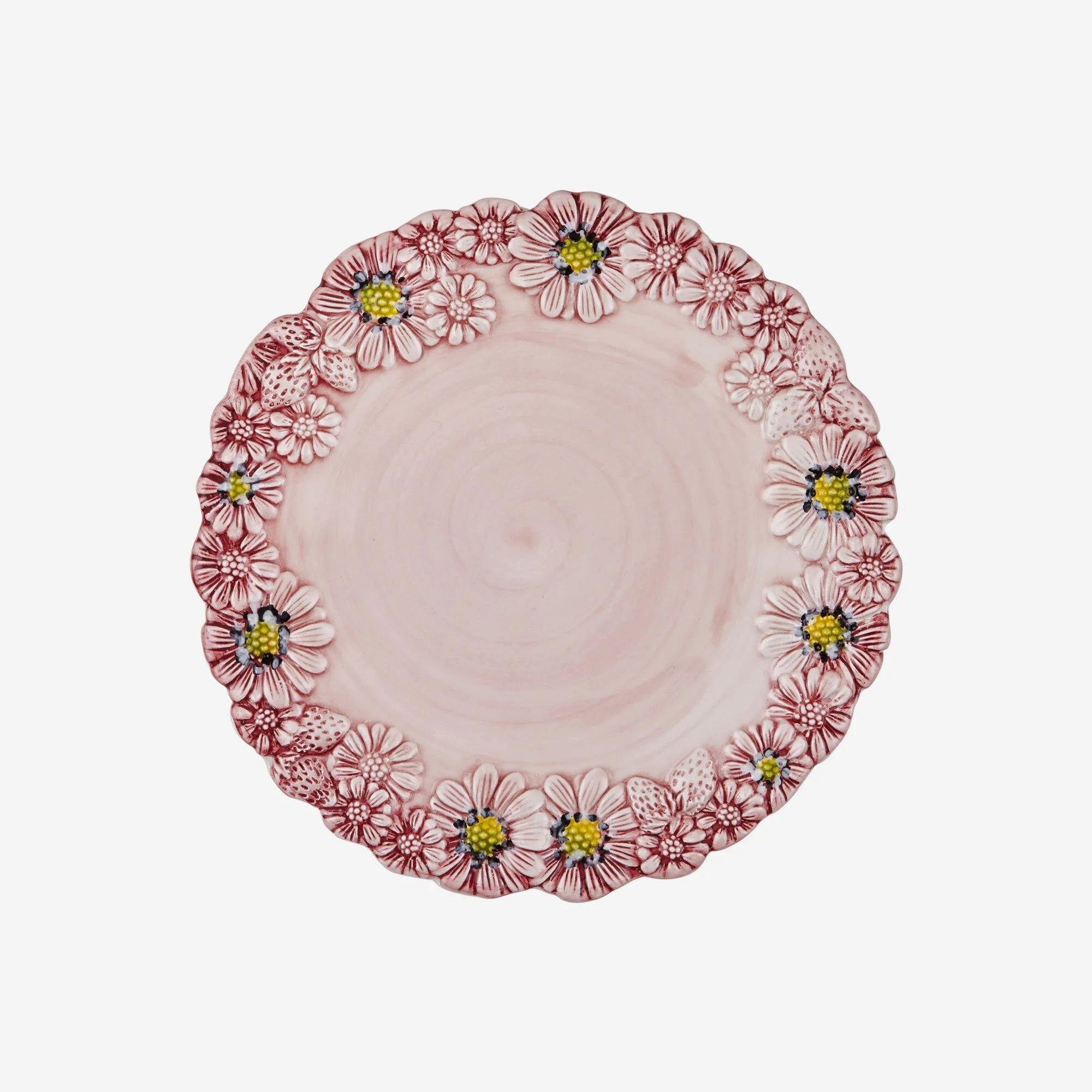 Edelweiss Camomilla Pembe Servis Tabağı 22X22 Cm