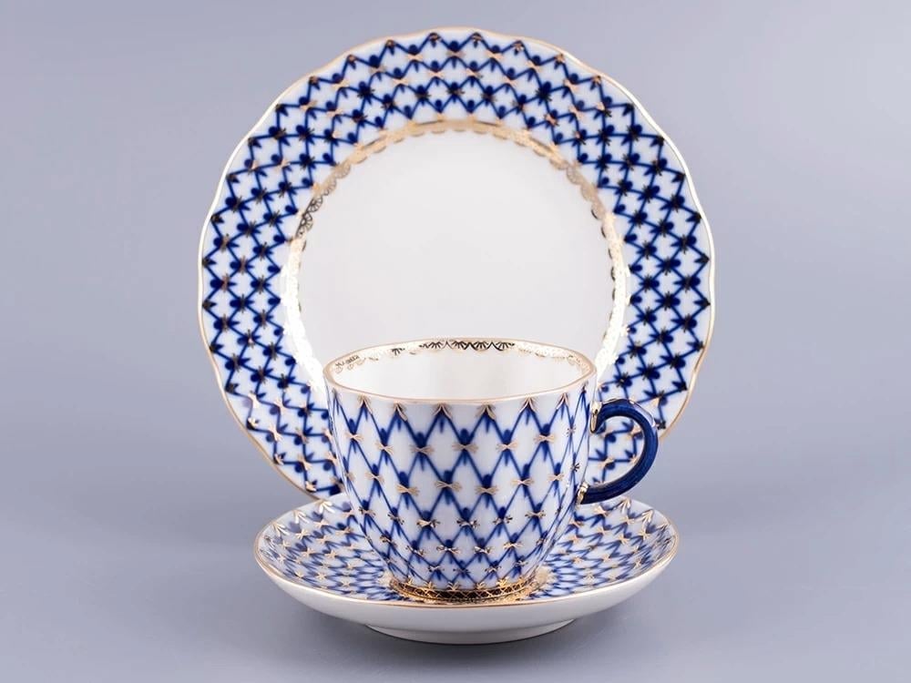 IMPERIAL 3-Parça Kahve Seti Tulip Cobalt net
