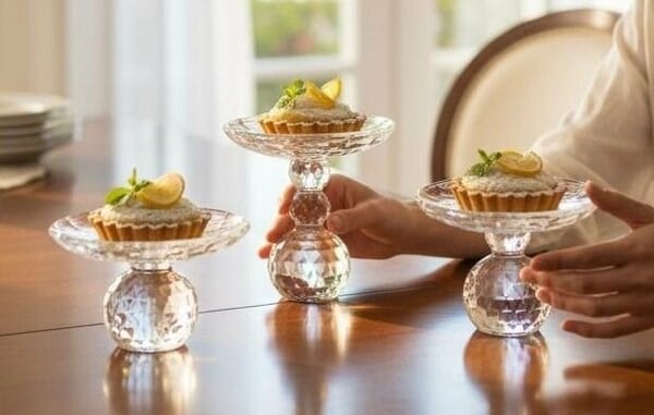 Kristal Ayaklı Sunumluk 14 Cm