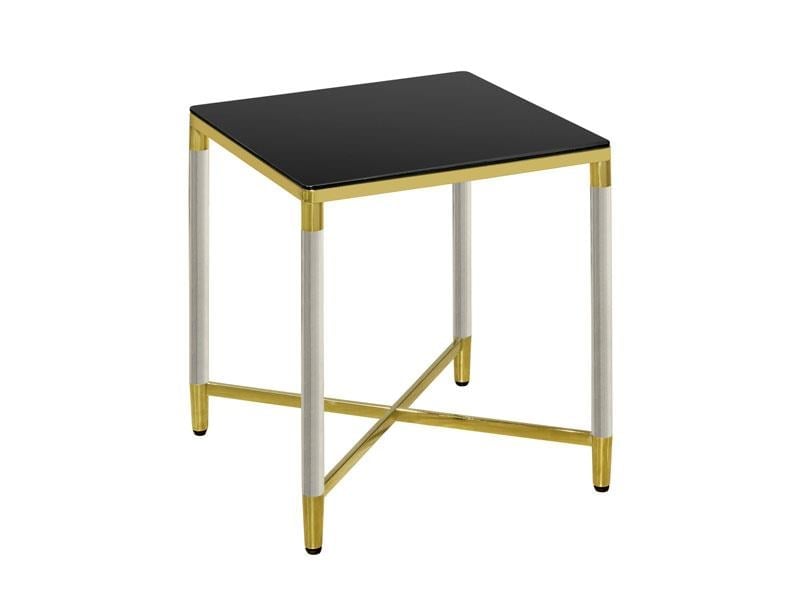 LMD ALVA KARE YAN SEHPA GOLD SIYAH CAMLI 50X53 CM