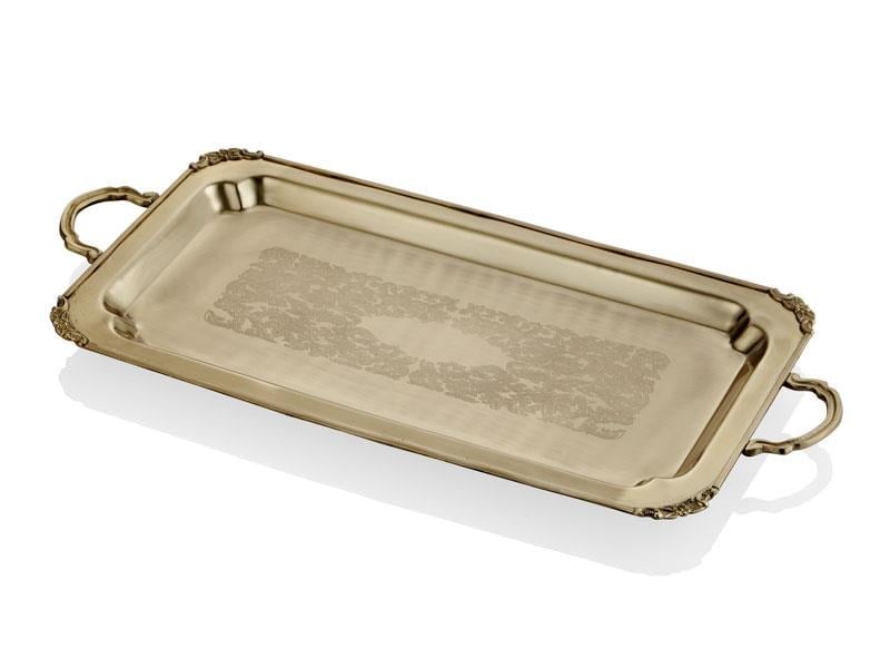 LMD BLACK PEARL SADE UZUN GOLD TEPSİ 59X31X5CM
