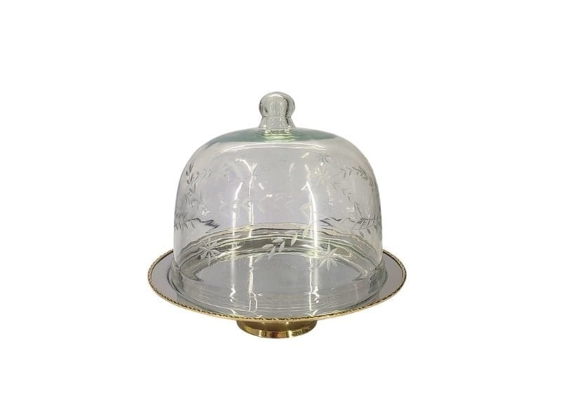Lmd Border Collectıon Buyuk Boy Cam Kapaklı Kek Standı 30,5x30,5x32 Cm