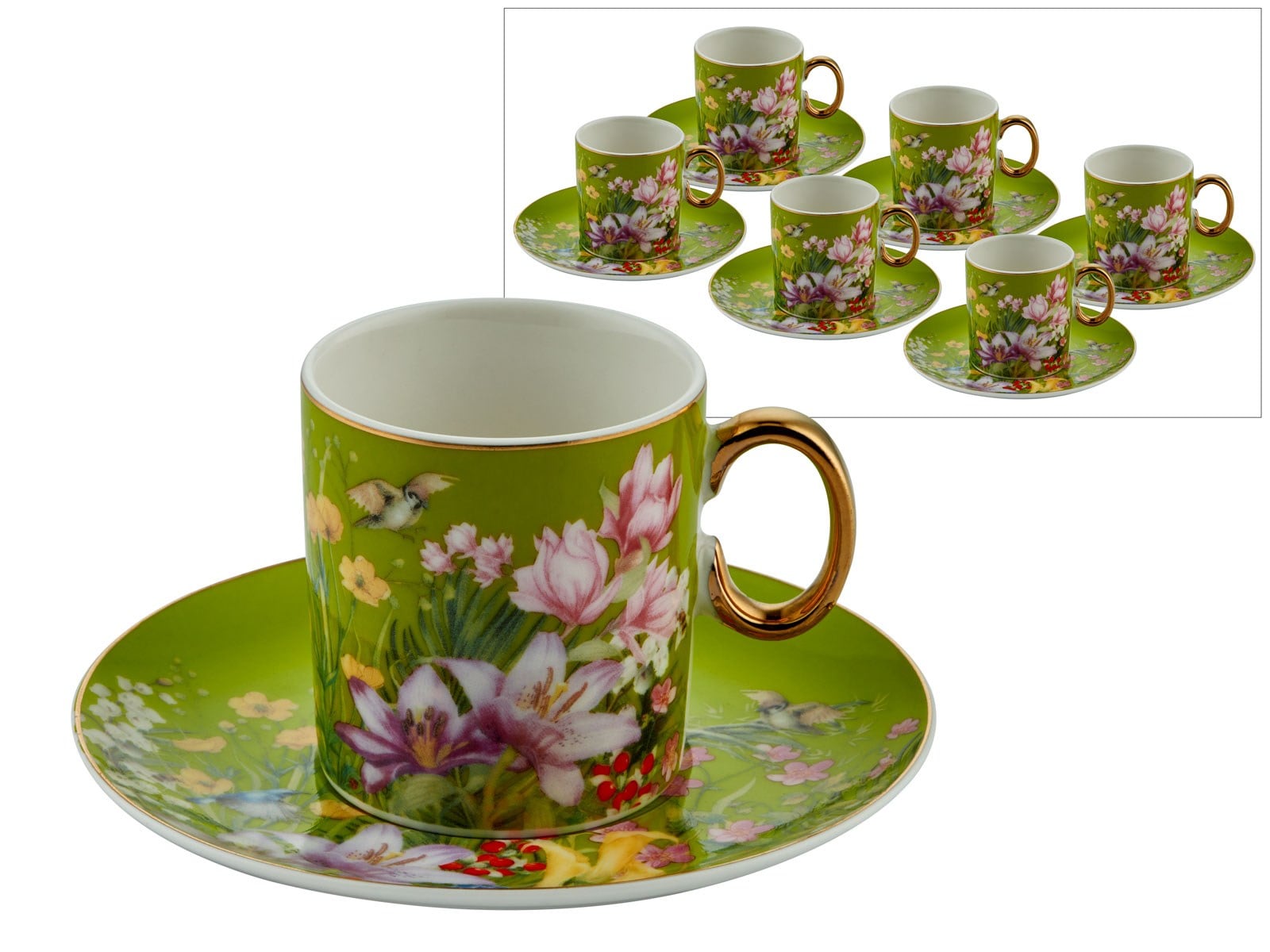 Lmd Botanıca Green 6pcs Coffee Cups Set