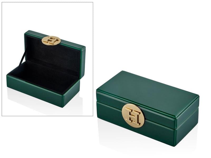 LMD BOTTLE GREEN SMALL RECTANGULAR BOX 21X11X8 CM
