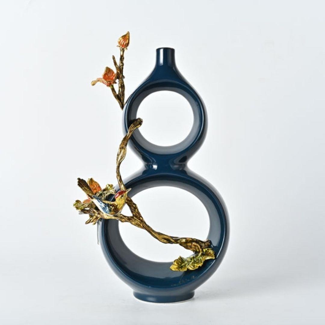 LMD CALABASH HOLES BLUE SMALL DECOR 20X16X33CM