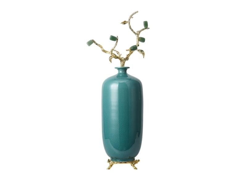 LMD CYLINDER GREEN LARGE DECOR 21X16X58CM
