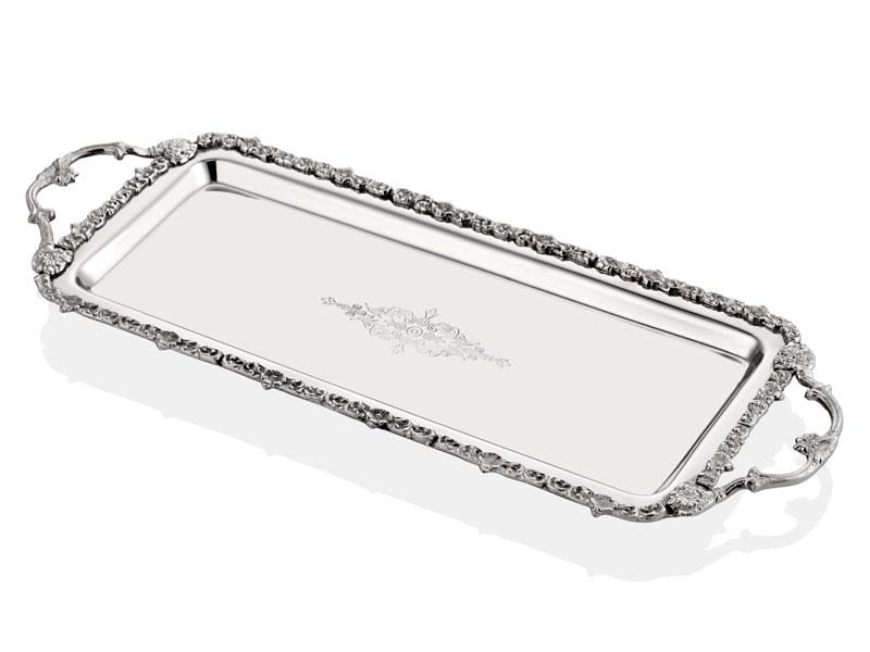 LMD ENGRAVE BORDER BATON GUMUS TEPSİ 51X21X3 CM