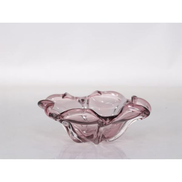 LMD FOLD PURPLE GLASS PLATE 31X31X12 CM