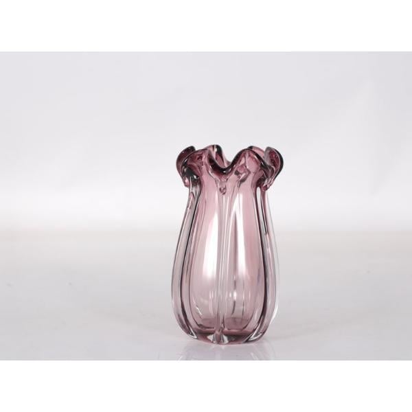 LMD FOLD PURPLE SMALL GLASS VASE 14,5X14,5X27CM