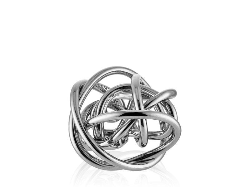 LMD GLASS LARGE SILVER BALL 15 CM