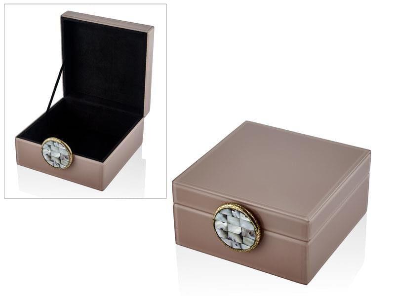 LMD GREY LILAC LARGE SQUARE BOX 21X21X10 CM