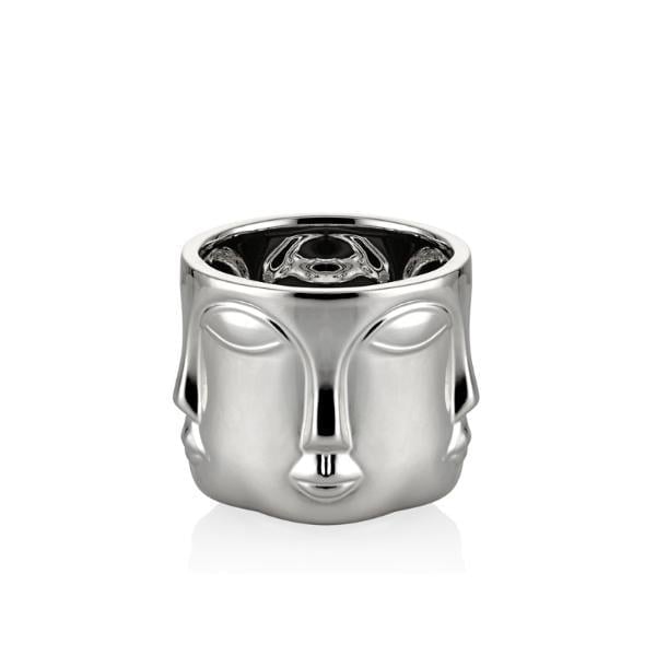 LMD HAVELKA SURATLI PARLAK SILVER DEK. BUYUK BOY 11,5X11,5X10,5CM
