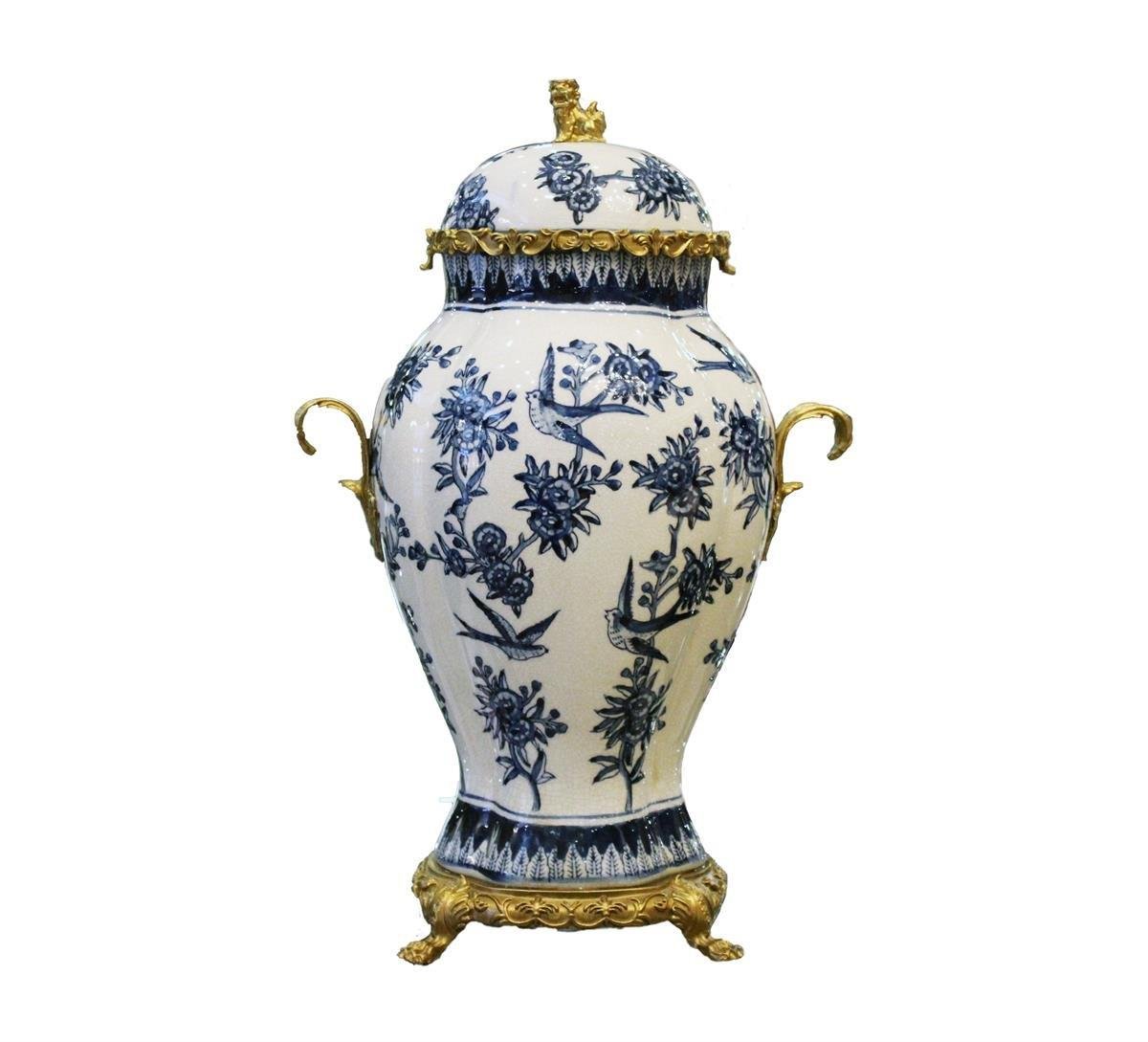 LMD ILITYA BLEU BLANC VAZOLMD WHITE BALLS KULPLU BEYAZ GOLD SERVIS TABAĞI 36X40X11CM