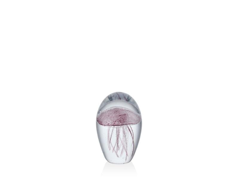 LMD JELLYFISH PURPLE GLASS DECOR 5,5X5,5X8CM