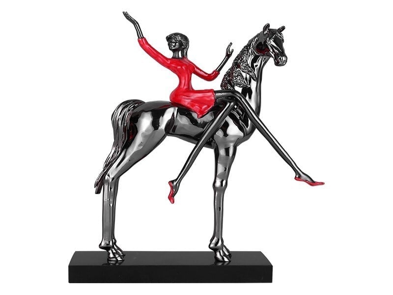 Lmd Lady On Horse 23x8x31 Cm