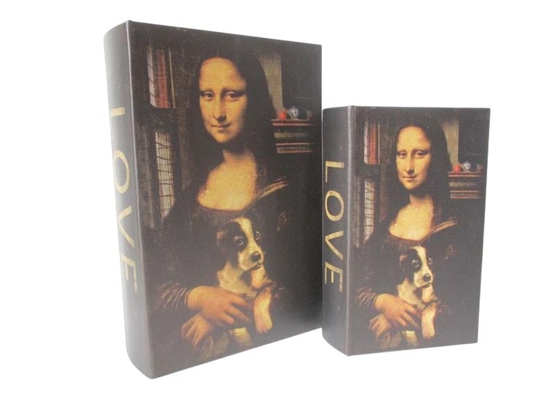 LMD MONA LISA 2LI KITAP KUTU SETI 27X18  21X13CM