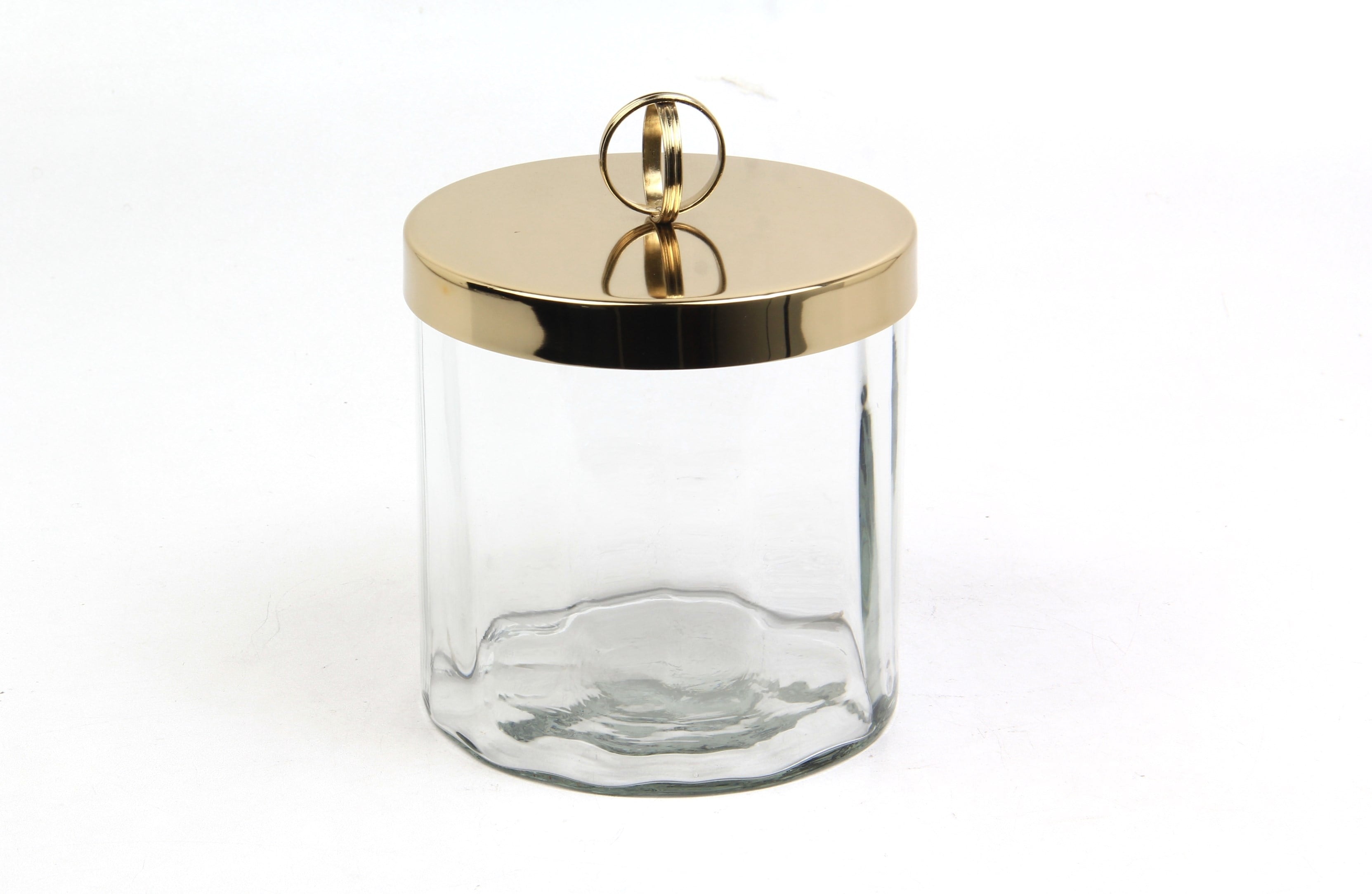 Lmd Optık Cam Kucuk Gold Kavanoz 15x15x19,5 Cm