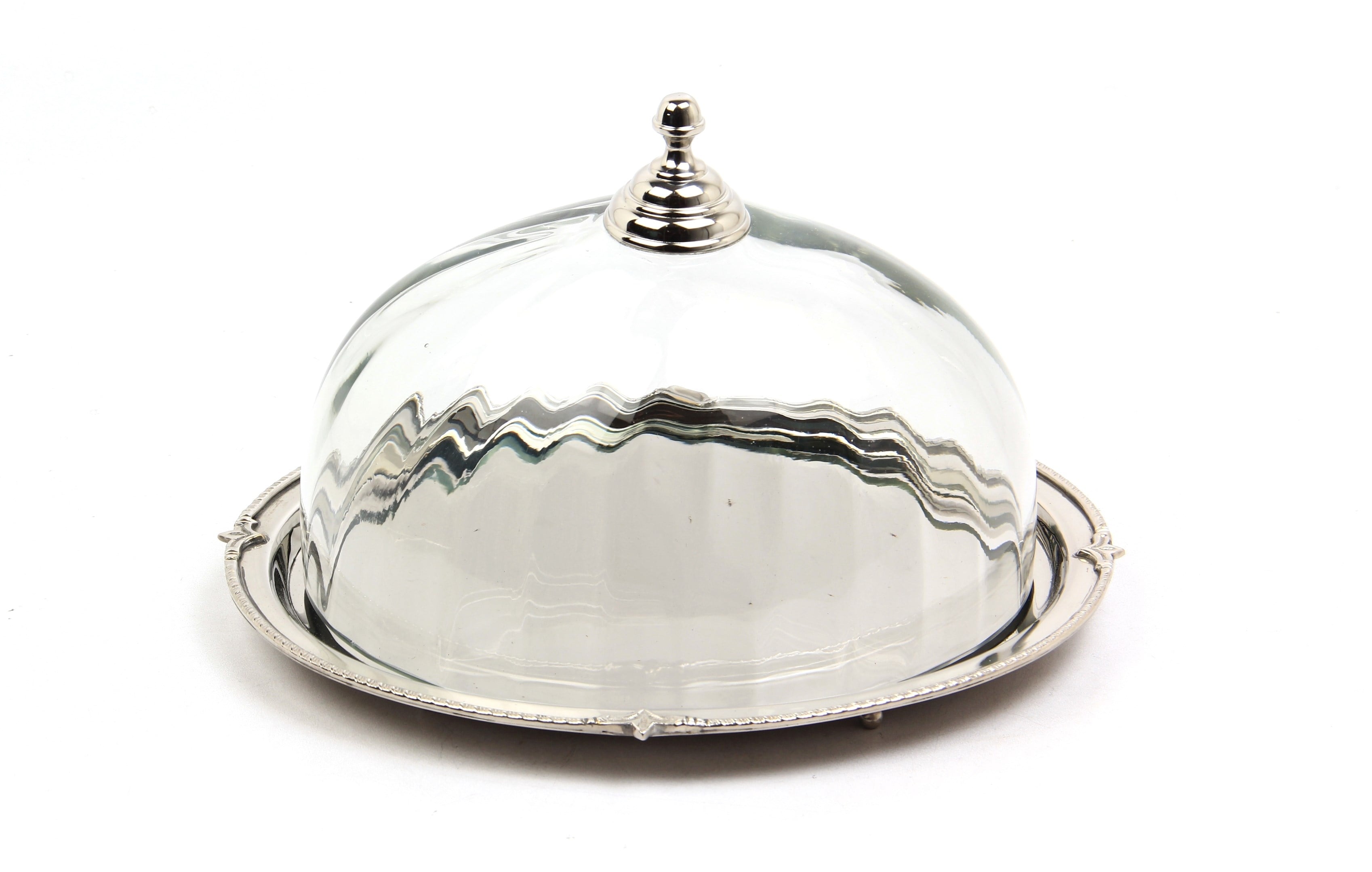 Lmd Optık Cam Nıkel Oval Kek Standı 25,5x31x18,5 Cm