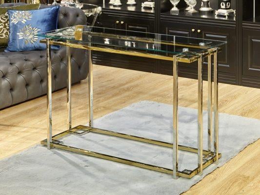 LMD PERCEIVE GUMUS ALTIN RENK KONSOL 120X40X78 CM