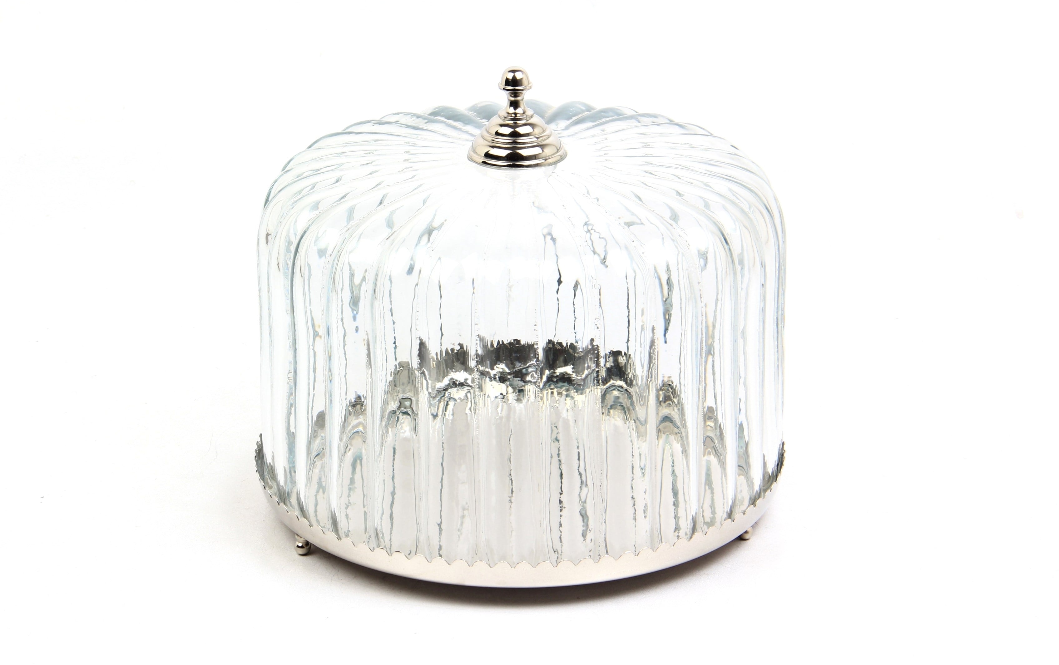 Lmd Rıbbed Dome Nıkel Kek Standı 28x28x22 Cm