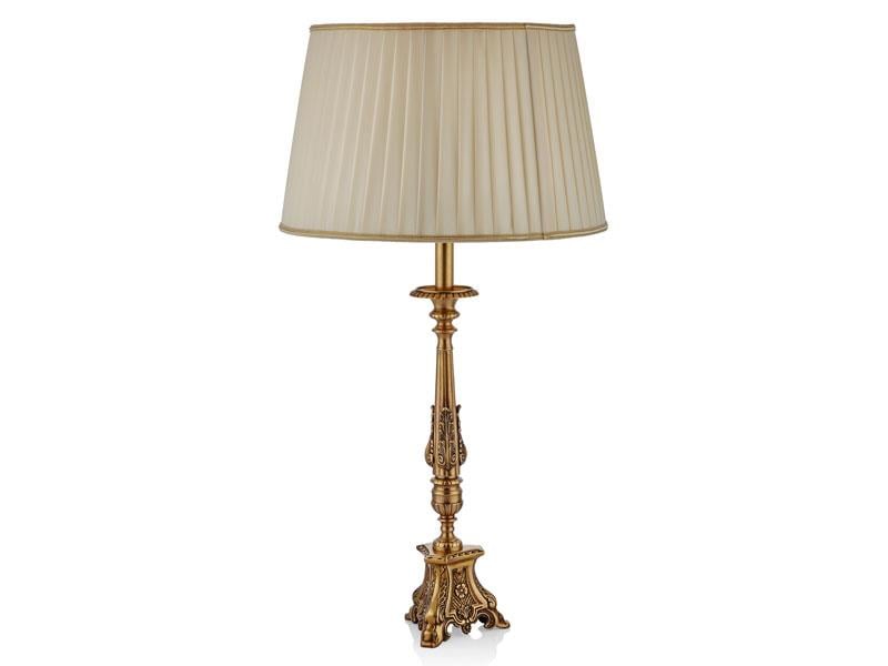 LMD TRIANGLE BASE TABLE LAMP ANTIQUE BRASS 15X14X56 CM