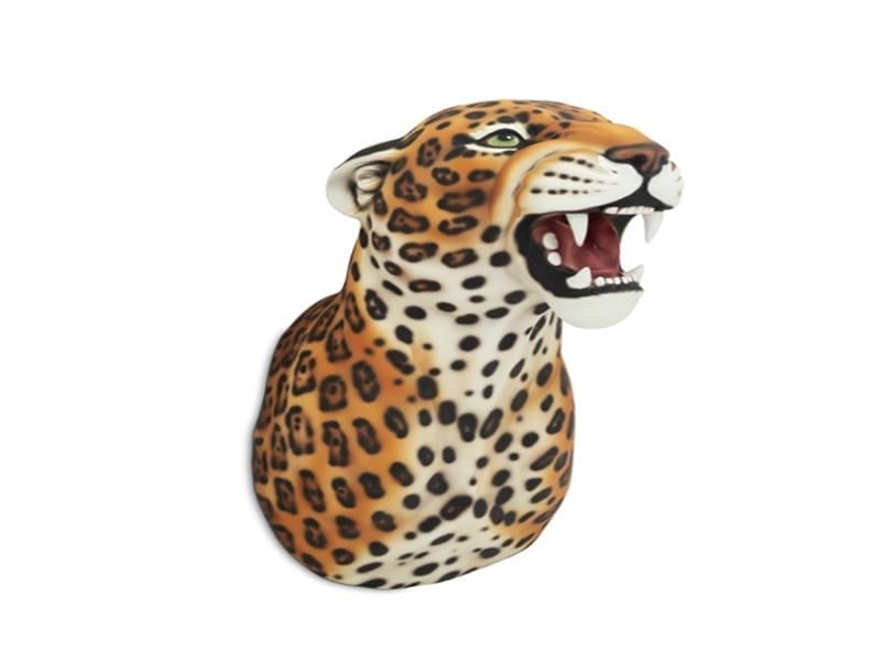 LMDLEOPARD HEAD WALL DECOR 30X50 CM