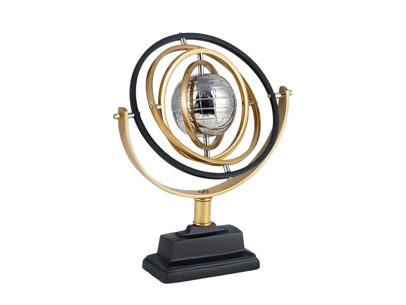 LMDR-ARMILLARY SHINY BRASS NICKEL BLACK 15,5X23X28 CM