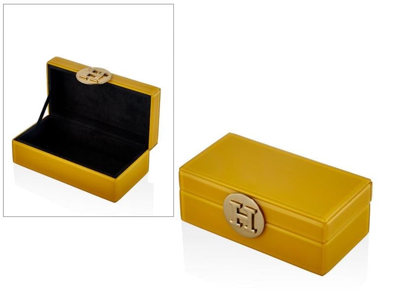 LMDR MUSTARD YELLOW SMALL RECTANGULAR BOX 21X11X8CM