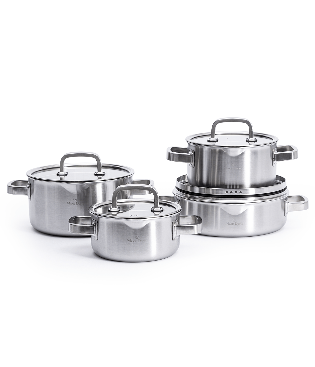 Maxx Doria Steel Forge 8 Parça Tencere Takımı Pa3028
