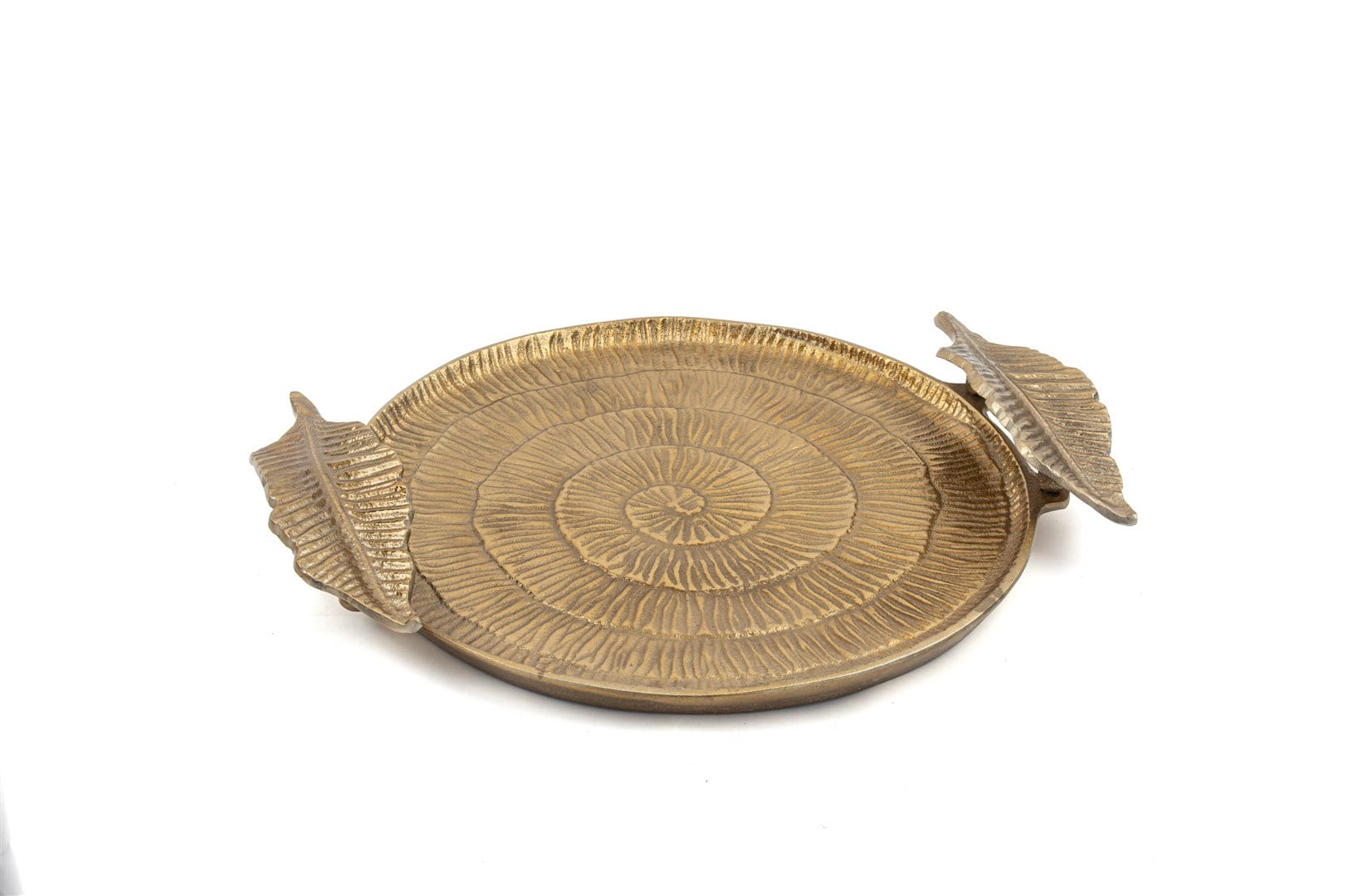 Mikasa Antik Gold Yaprak Kulplu Tepsi 42x35x6cm