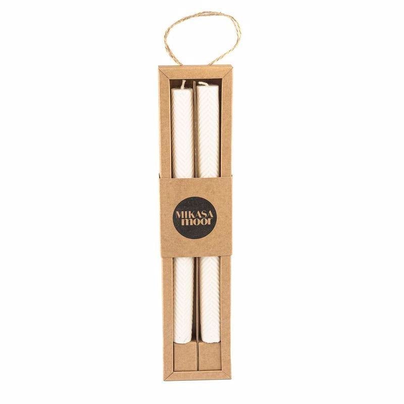 MİKASA BALIK SIRTI BEYAZ MAT 25 CM 2 Lİ MUM