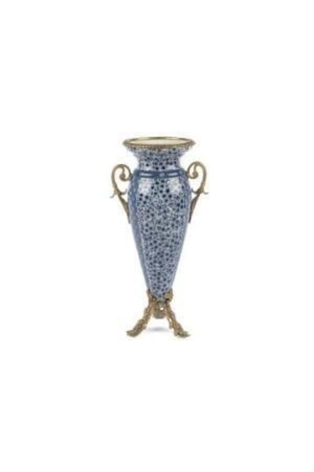 MİKASA BLUE BLANC GOLD PORSELEN VAZO 13X22X43 CM