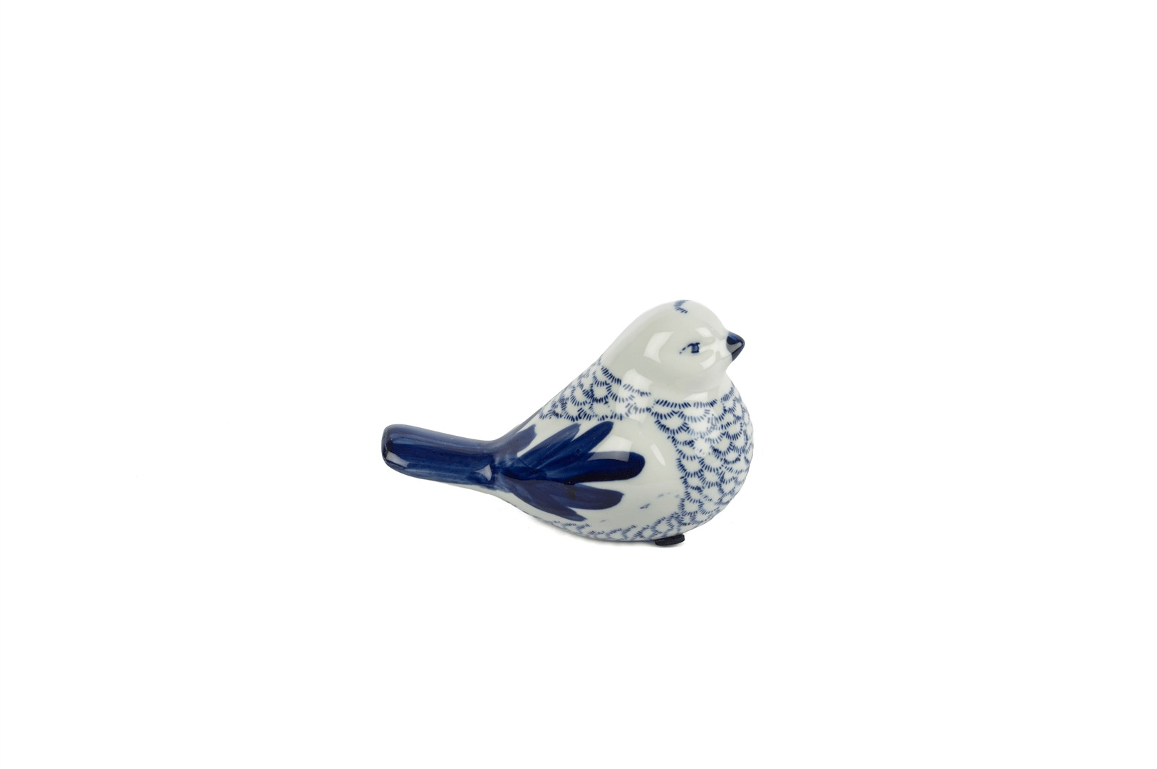 Mikasa Blue Blanc Kuş Dek Obje 17x10cm
