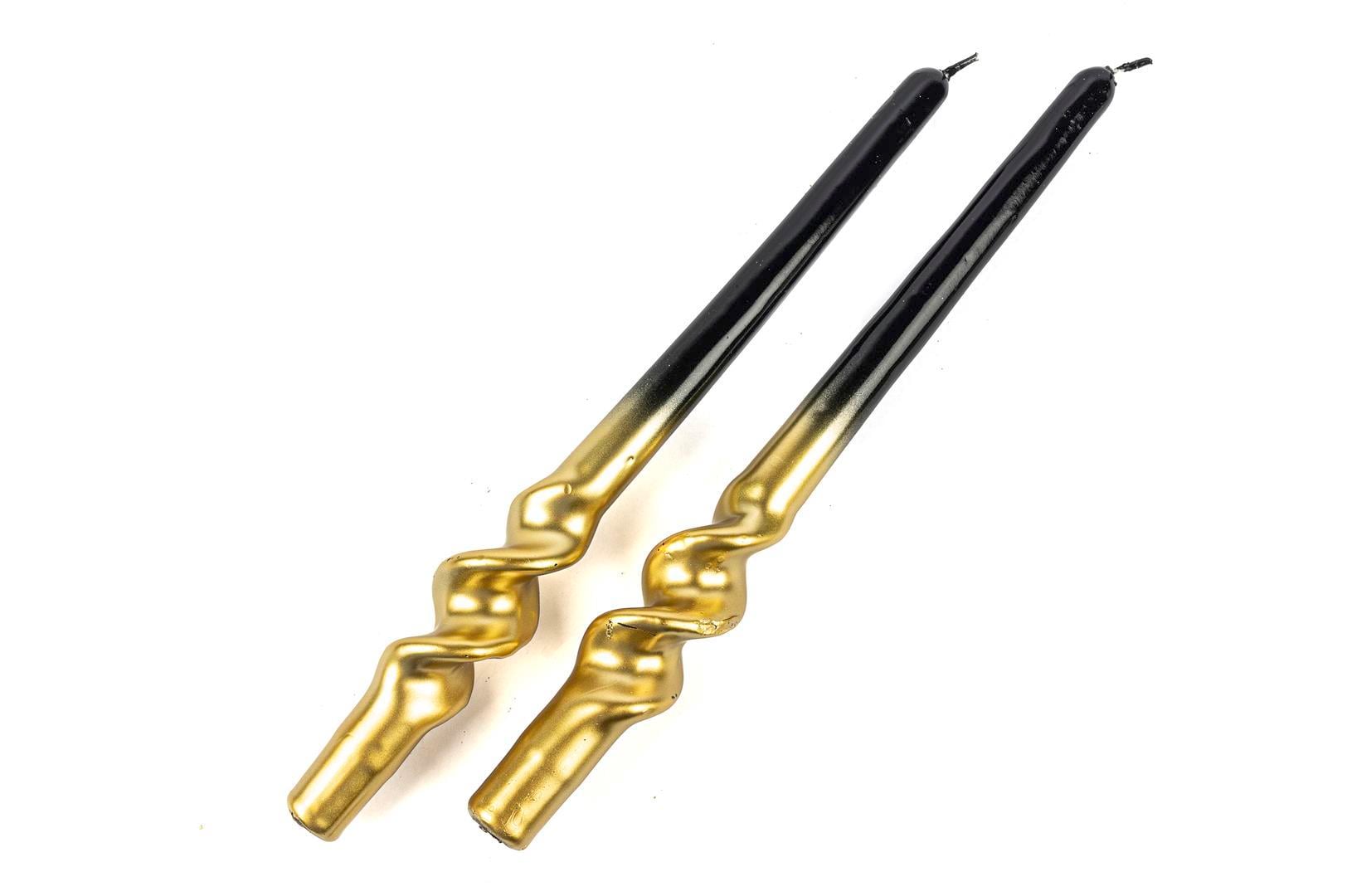 MİKASA GOLD SİYAH 2Lİ MUM 30CM