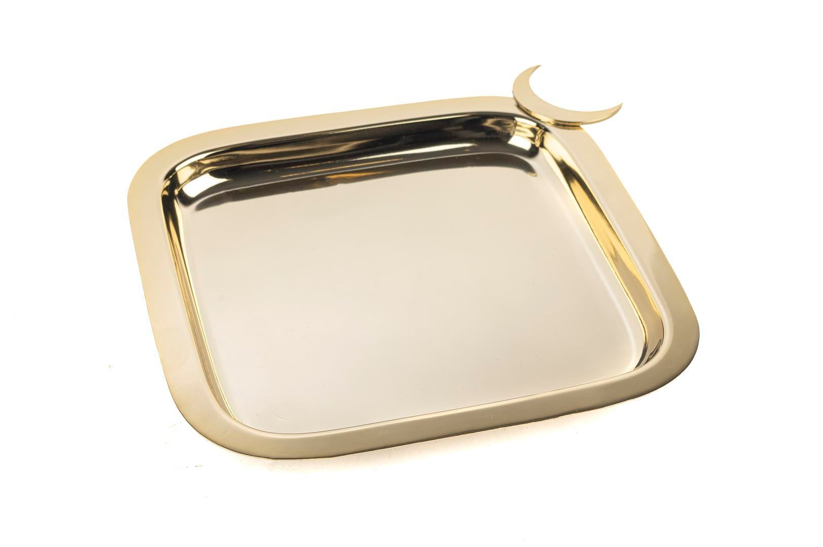 MİKASA Hilal Gold Dekor Tepsi 24x24cm