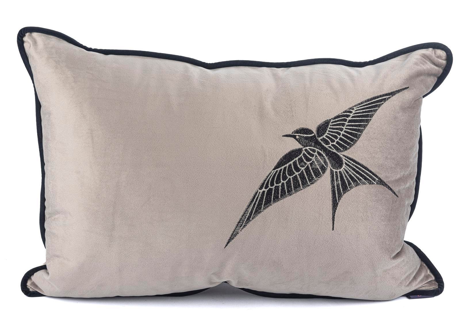 MİKASA ISLA GRİ KADİFE TEK KUŞ 40X60 YASTIK