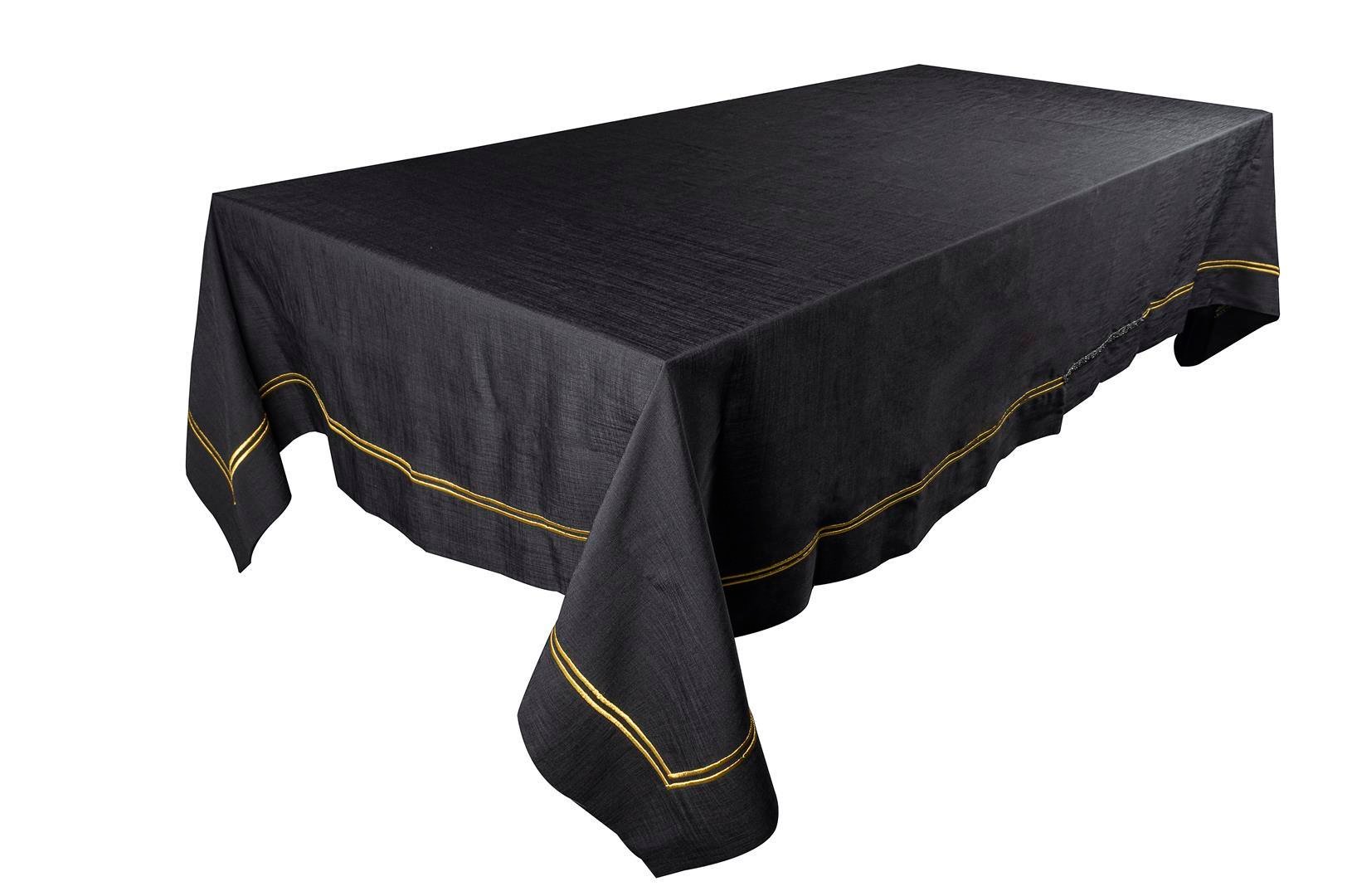 MİKASA KARMEN SİYAH 180X280 MASA ÖRTÜSÜ