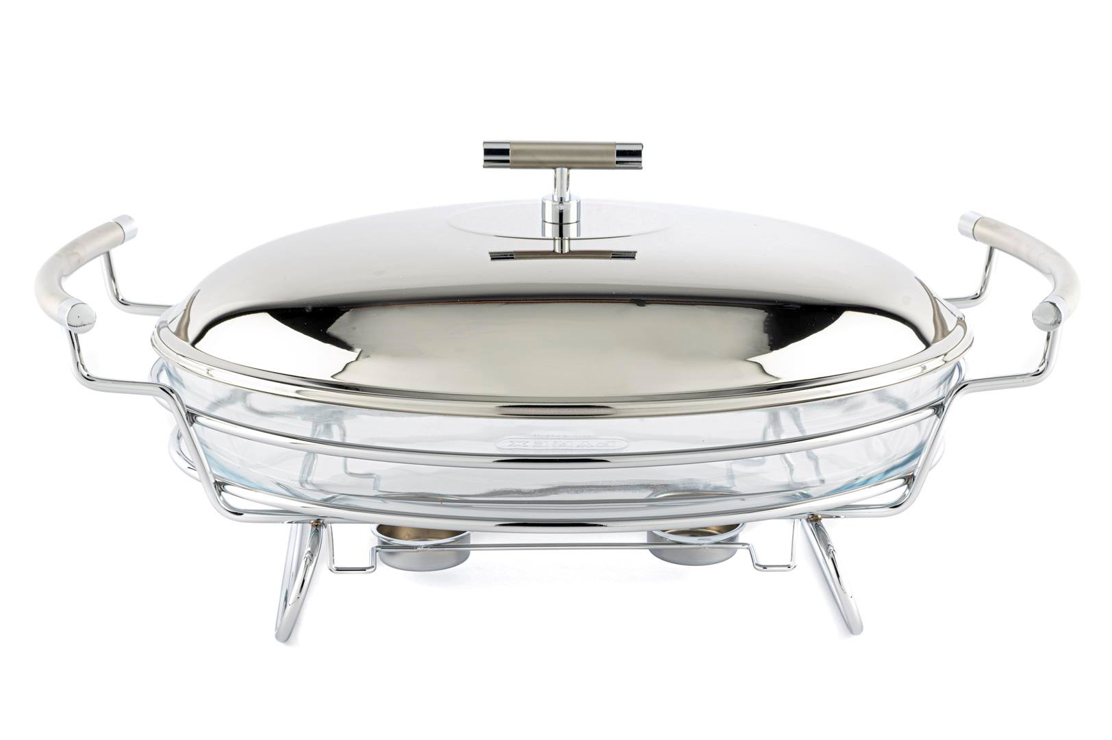 Mikasa Perle Çelik Kapaklı Oval Isıtıcılı Servis 46x25x21cm