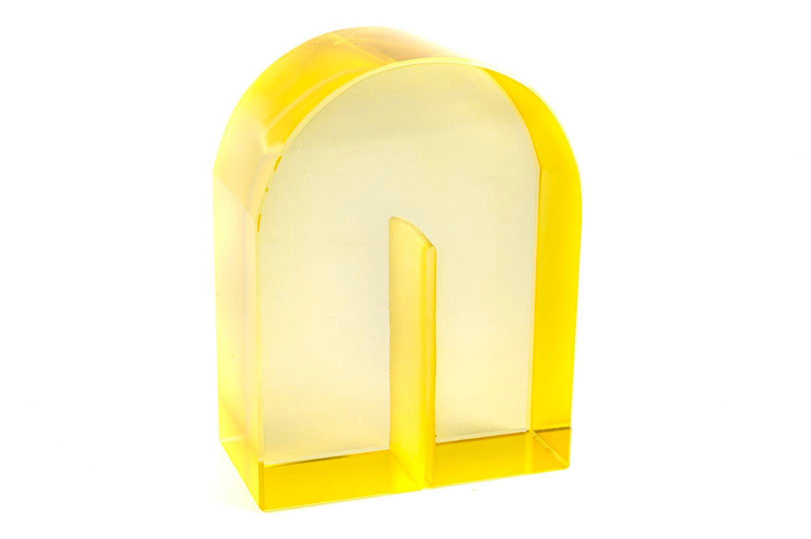 MİKASA SARI CAM DEKOR OBJE 9X5X12CM