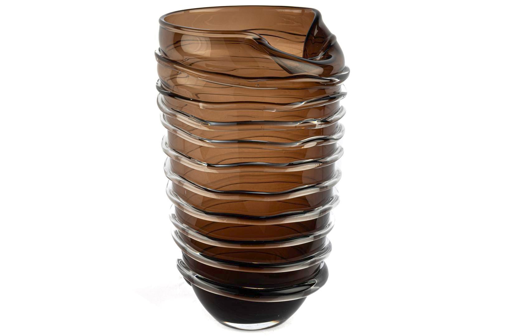 MİKASA Spire Kahve Cam Vazo 21x37cm