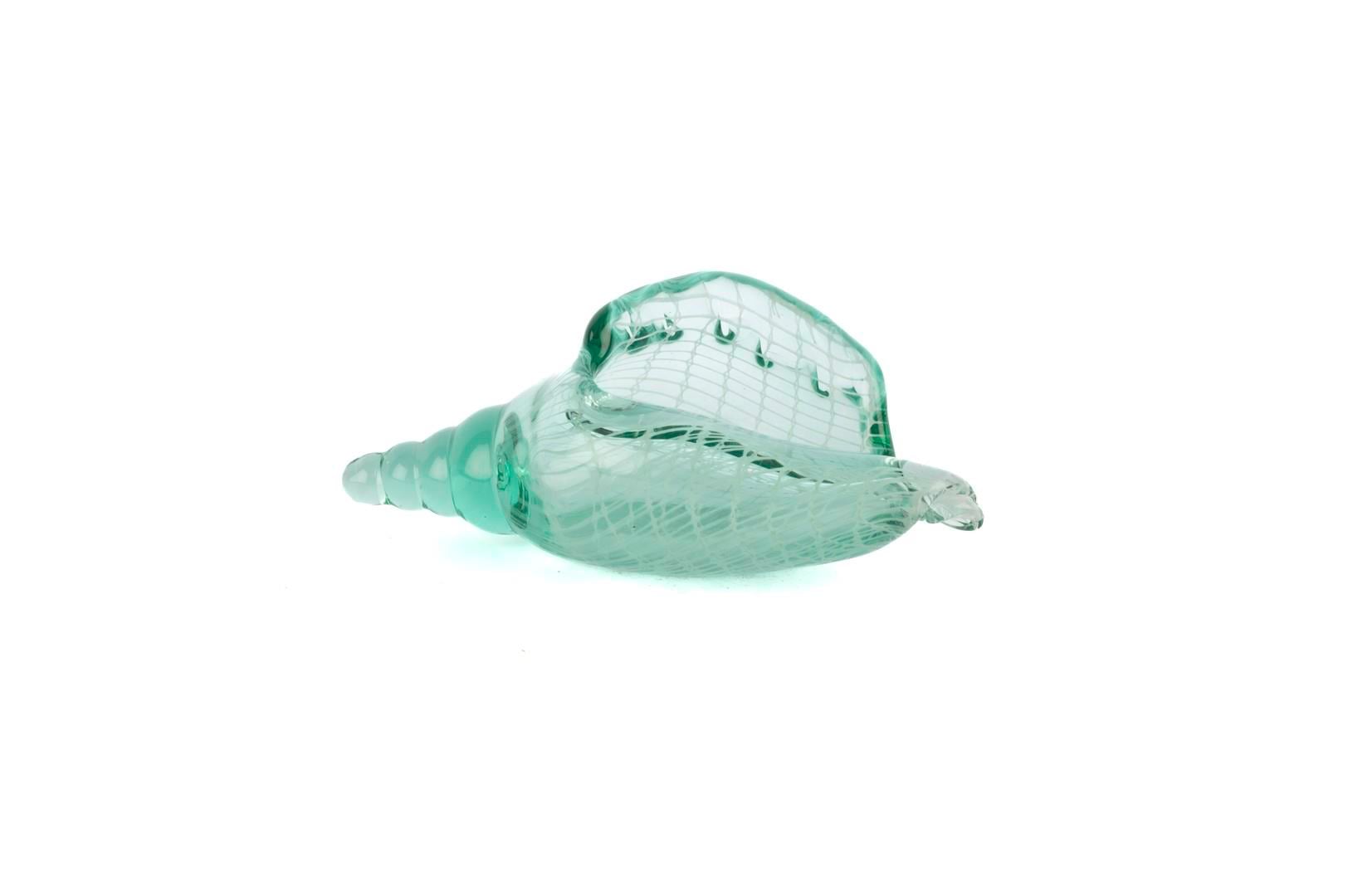 MİKASA Yeşil İstiridye Cam Dek Obje 22x9cm