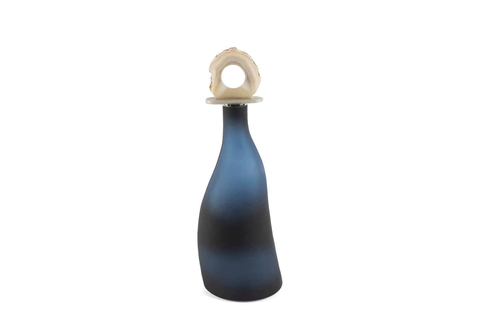 Mikasa Zeolit Taşlı Lacivert Cam Dek Obje 15x8x44cm