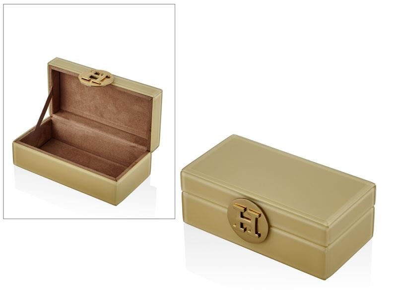 Pale Yellow Small Rectangular Box 21X11X8 Cm
